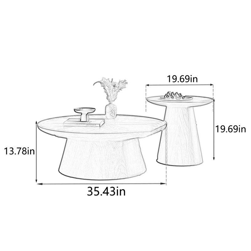Table à café ronde ronde