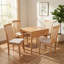 Ankrum 4 -Person Drop Leaf Rubberwood Solid Wood Dining Set
