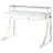 2-Drawer Writing Desk, Glossy White and Chrome