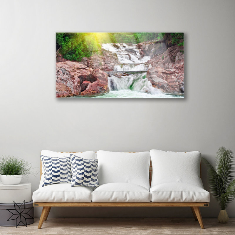 Nature Waterfall - No Frame Print on Glass
