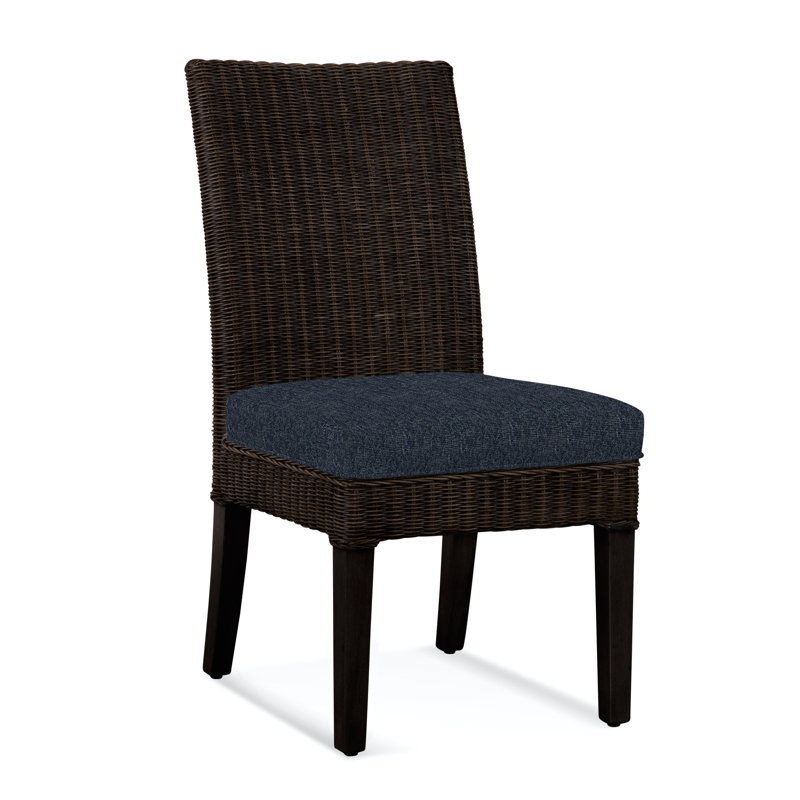 Farmhouse Upholstered Dining Chair, Navy Crypton Performance; 0822-61, Java