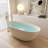 65''Solid Solid Surface Bathtub, Freestanding Soaking Bathtub-111987427