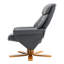 Faux Leather Manual Swivel Recliner with Ottoman-93675864