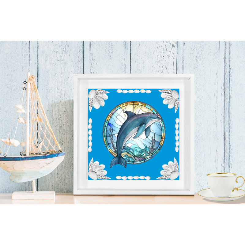 Art fini - dauphin en verre coloré