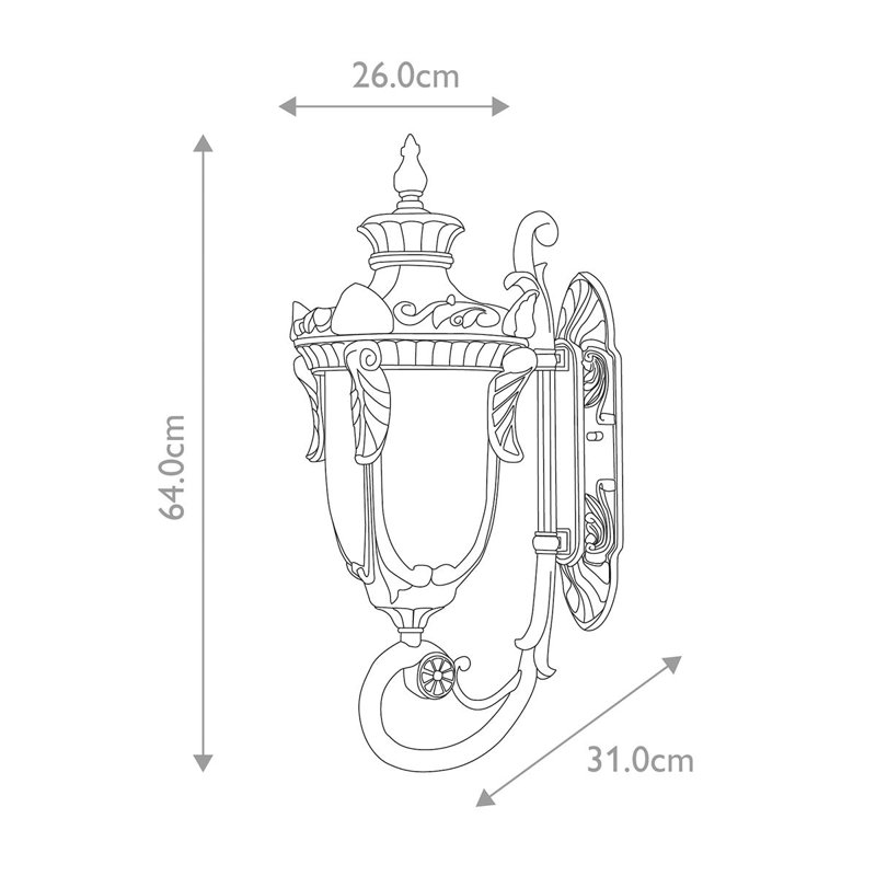 Greenville 3 - Bulb Outdoor Wall Lantern, Old Bronze