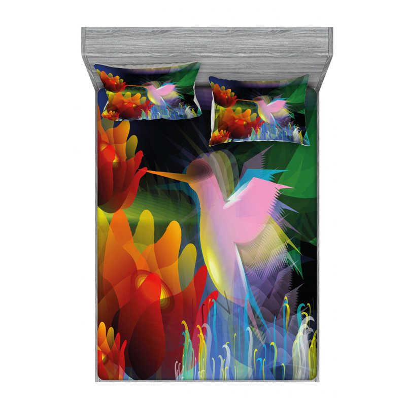 Microfiber Sheet Set, Queen Sheet Set + Fitted Sheet + 2 Pillowcases
