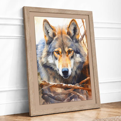 Wolf's Watchful Gaze Boho - Print