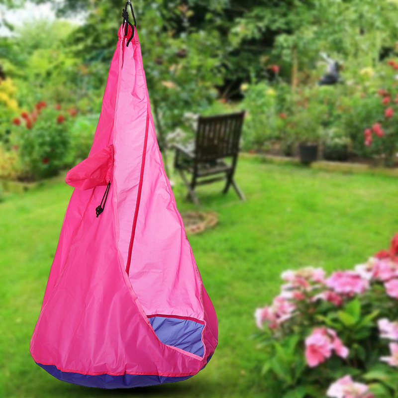 Blue Elephant Web / Saucer Swing Swing Seat with Mounting Hangers, Pink