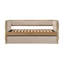 Lit de jour moderne 1pc avec lit gigogne escamotable beige Boucle touffeté chambre à coucher Mobilier de style transitionnel finition naturelle