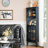 Black Solid + Manufactured Wood+Glass Display Cases