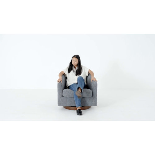 Bennett Upholstered Swivel Barrel Chair