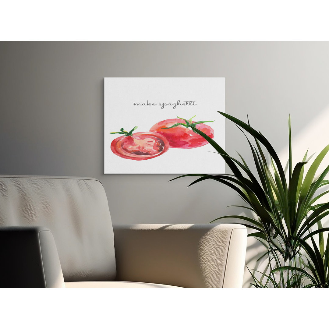 Watercolor Tomato Spaghetti Wall Art