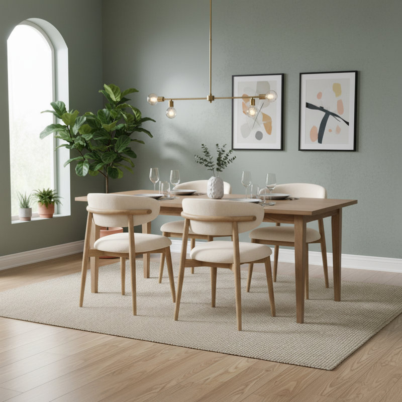 Kel 19'' H Upholstered Ash Side Chair, Savile Flax