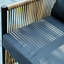 Pe d'extérieur avec coussins gris et table - Mobilier imperméable, pour la vie de patio