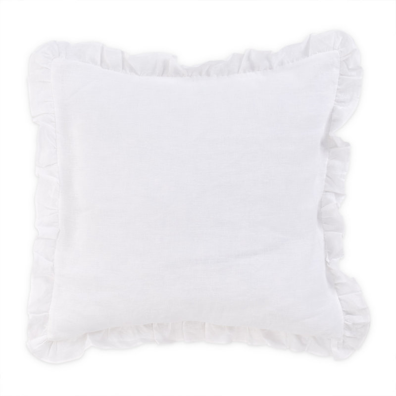 Cherry Hill Linen Duvet Set - White, Queen Duvet Cover + 4 Shams + 1 Pillow