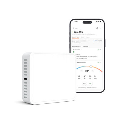 Smart Air Conditioner Controller | Wifi Remote & Sensor | Energy-saving Smart Cooling Device | Comfort & Control For Mini Split, Heat Pump & Home