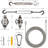 Amgo Hardware Kit Set for Triangle Sun Shade Sails Canopy (10 Inch Hardware Kit + Cables)