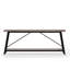 Table de salon industrielle 70,9 po gris clair et noir