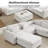 6-Piece Upholstered Sectional Sofa Modern Corner Couch With Ottoman-1543488077