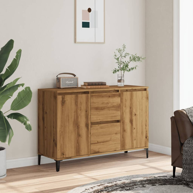 Wall Shelf 102x30x29 cm Engineered Wood, Artisan Oak