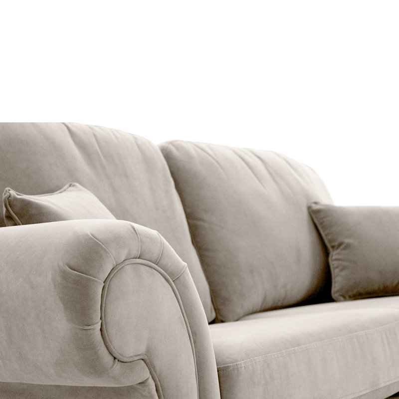 Foreston Velvet Sofa, Mink, 2