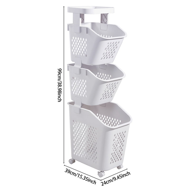 Plastic Laundry Basket with Handles