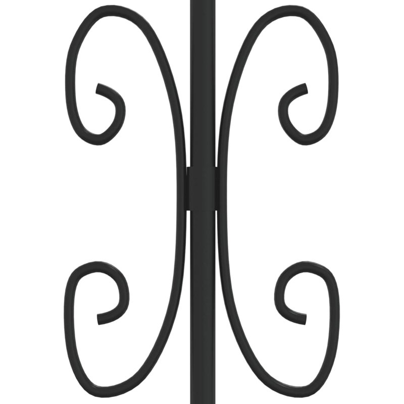 Ciclali Black Metal Fence Panels, 165cm H x 240cm W x 0.5cm D