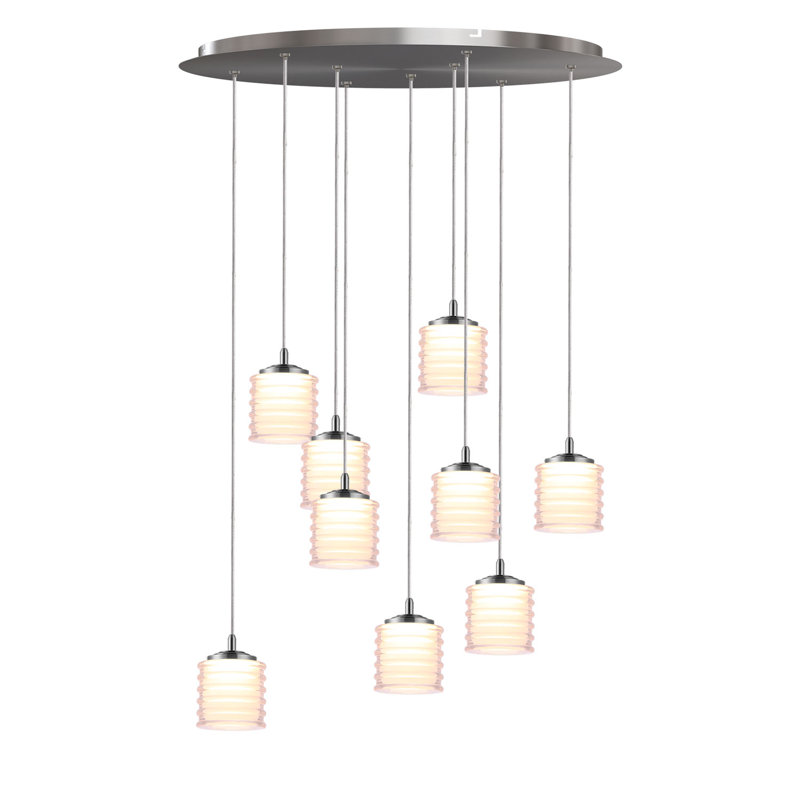 Boley 9 - Light Cluster Pendant, Nickel