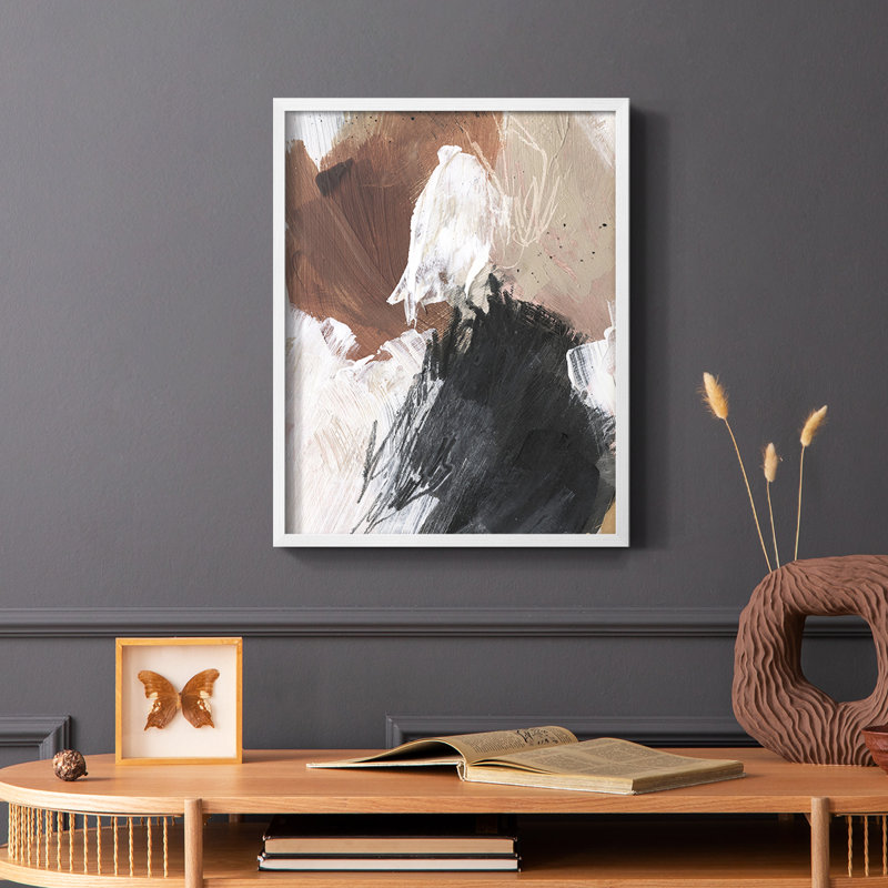 «Neutre non blanchi», reproduction encadrée - bois massif, Cadre simple blanc, H 14 po x l 11 po