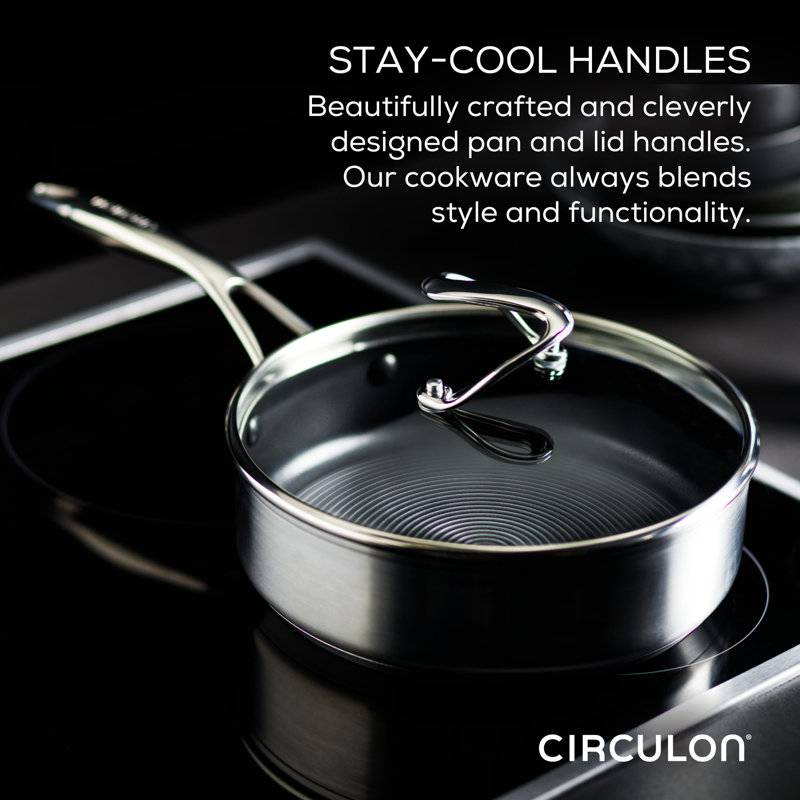 Circulon Stainless Steel Sauté Pan with SteelShield Hybrid and Nonstick Technology, 5 Quart - Thumbnail 5