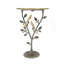 Table d'appoint en métal 16 po x 16 po x 24 po avec plateau rond doré
