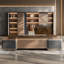 Bureau de direction 94,49 "haut de gamme en L brun-1251622236
