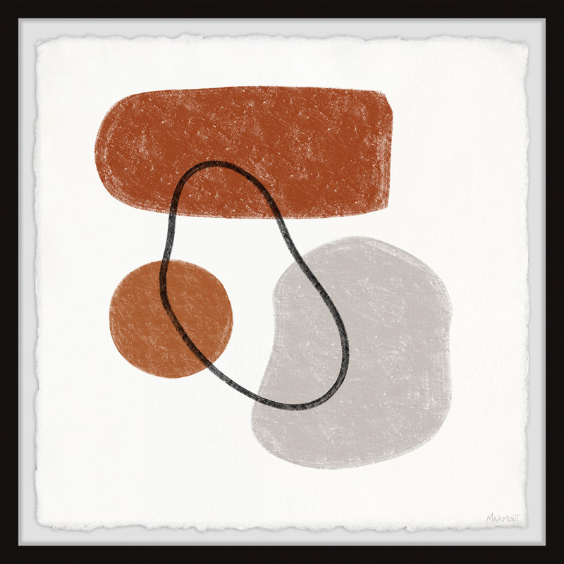 Orange Variation - Single Picture Frame Painting, 30cm H x 30cm W x 3.81cm D