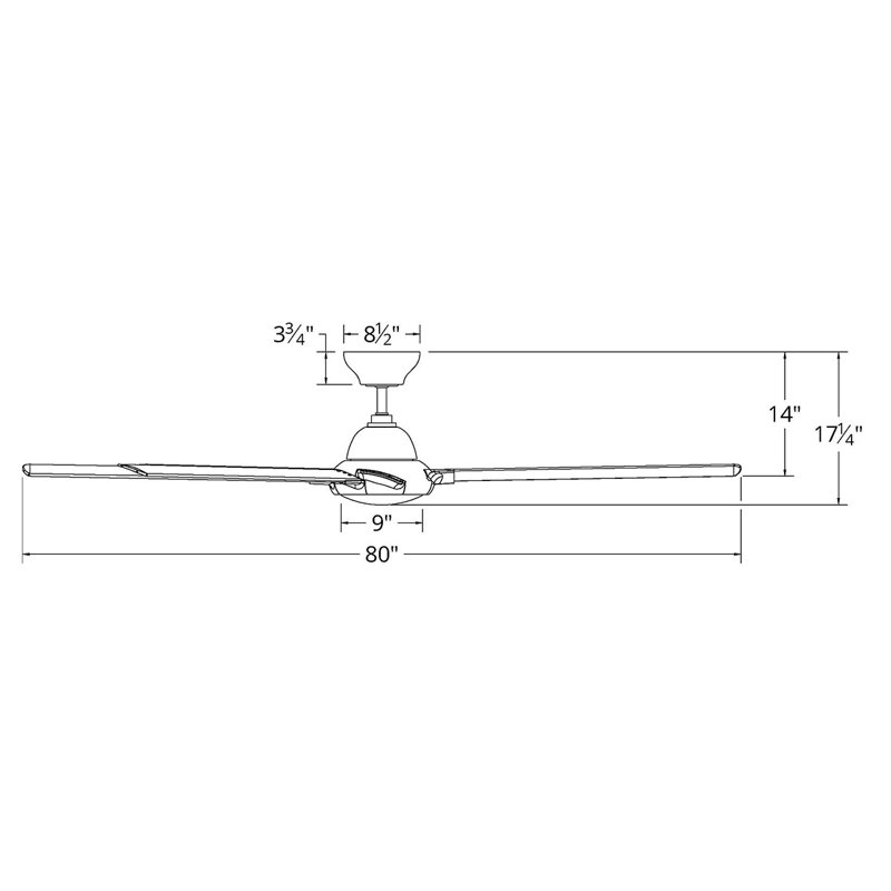 Hydra 8 - Blade Indoor/Outdoor LED Smart Ceiling Fan With Wall Control and Light Kit Included, Works With Alexa and iOS or Android App