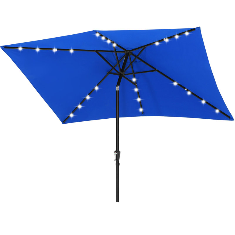 Parasol de marché rectangulaire lumineux 115 po x 75 po Rosco, Bleu