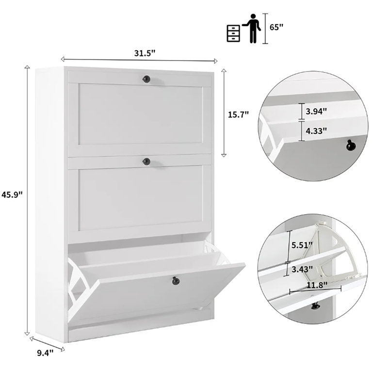 2Drawer Shoe Cabinet, Pink