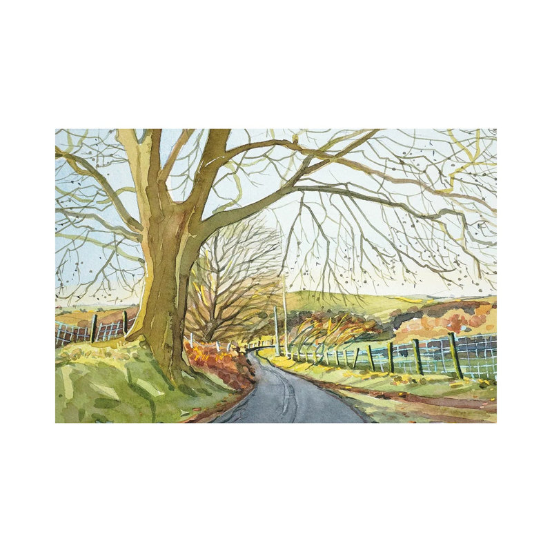Ratlinghope Lane - Shropshire by Luisa Millicent - Wrapped Canvas Painting