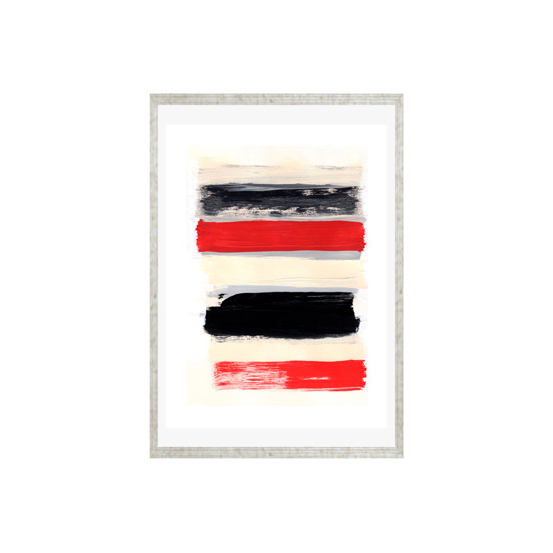 Roll With It Red, White, Silver Single Picture Framed Paper, 16" H x 12" W