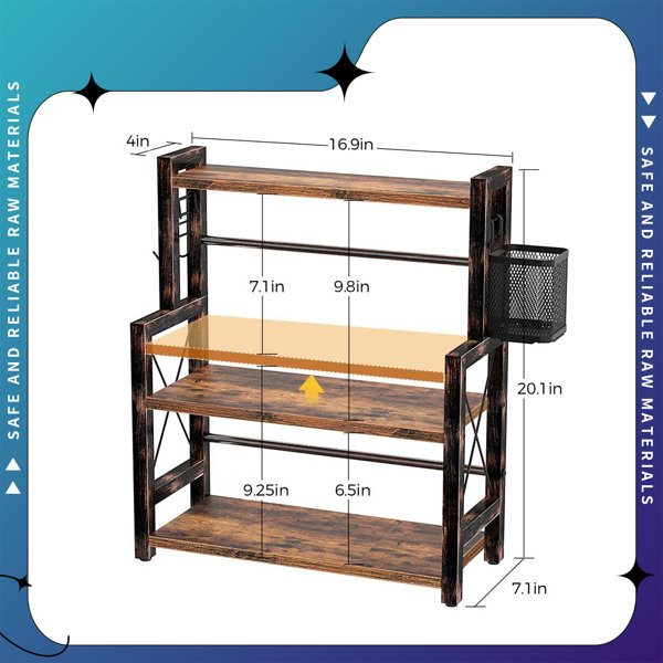 17 Stories Free-Standing Bamboo Spice Rack with Adjustable Racks & Reviews