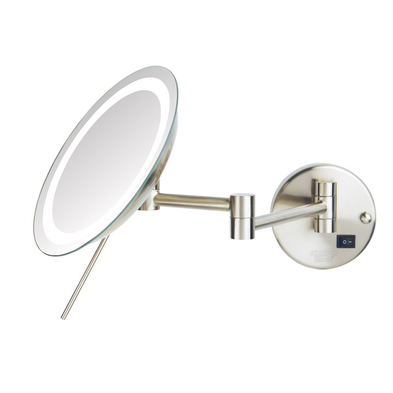 Miroir grossissant / rasoir de maquillage Ignacio, Nickel