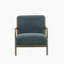 Chaise longue en polyester sarcelle à 4 pieds-1096886813