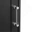 Grande armoire de rangement pour salle de bain, armoire de rangement autoportante avec deux tiroirs de tailles différentes et tablette réglable, panneau de fibres à densité moyenne avec finition peinte, noir