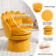 Fauteuil d'appoint rembourré et pivotant en velours-703192138