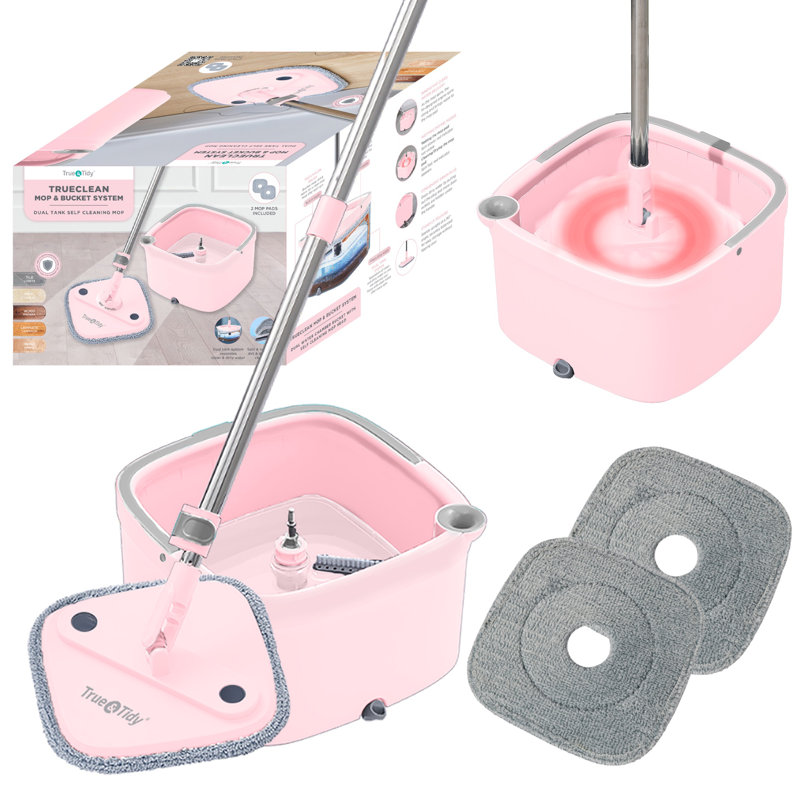 True & Tidy Trueclean Mop & Bucket System, Rose