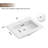 25" Solid Surface Composite Bathroom Vanity Top with Overflow and Single-Hole
