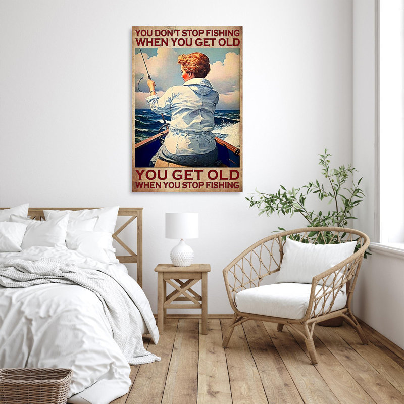 Impression sur toile Missenden You Dont Stop Pêche sur toile, H 36 po x l 24 po x P 1,25 po