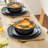  18-Piece Gray Reactive Glaze Ceramic Dinnerware Set for 6,Bubble Texture Plates,Dessert Plates & Cereal Bowls,Dishwasher & Oven Safe-1335396384