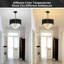 Lustre moderne en cristal K9 à 3 niveaux avec lumières DEL à intensité variable, chaîne de suspension réglable et cadre en métal noir élégant pour la salle à manger, la chambre à coucher, le vestibule et la cuisine