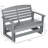 Outsunny 2-Person Outdoor Glider Bench Patio Double Swing Rocking Chair Loveseat W/ Slatted HDPE Frame For Backyard Garden Porch, Light Gray
