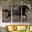 Une image multi-pièces barnwood cheval de qualité supérieure sur toile-2071542602